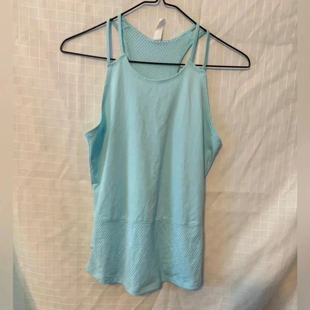 Under Armor Women's Size XS Heat Gear Tank Top Aqua Teal Blue Racerback